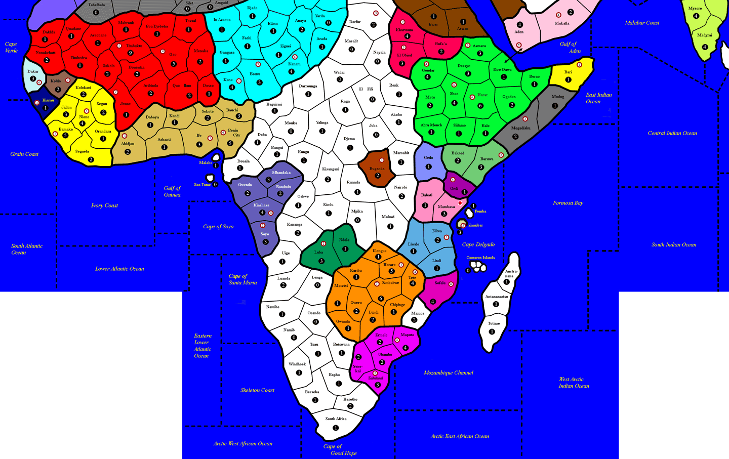 Africa Map Game 7